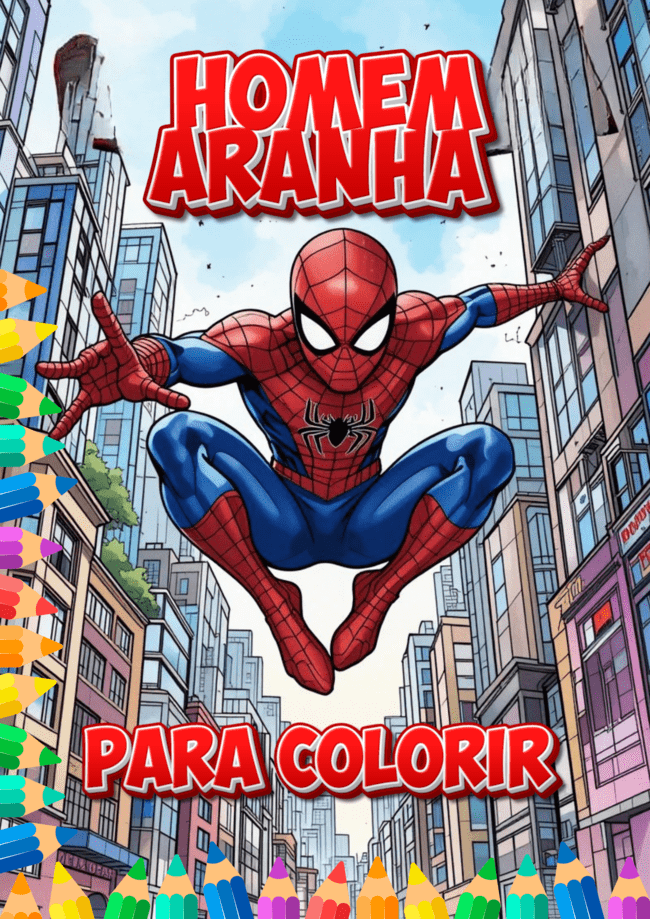 homem aranha para colorir