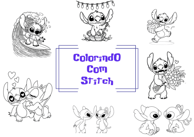 Imagem do Stitch para imprimir: ideal para festas temáticas e decoração.