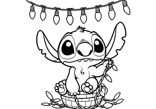 Kit digital do Stitch para imprimir: inclui desenhos, adesivos e moldes exclusivos.