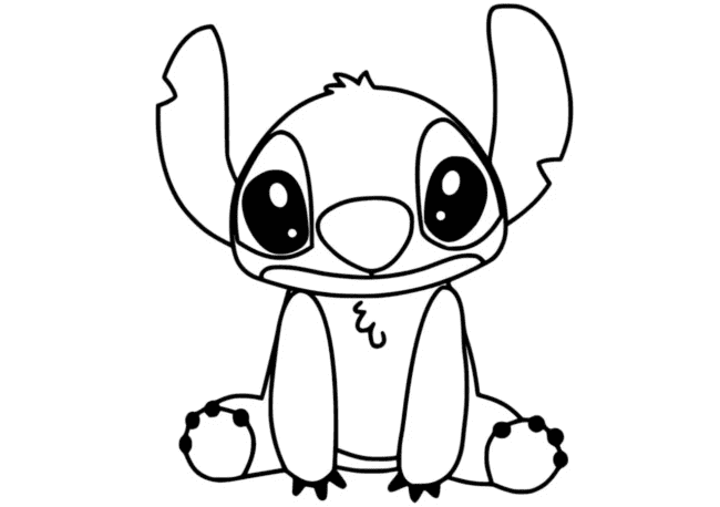 Molde do Stitch para imprimir: use como base para artesanato ou stencil.