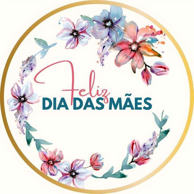 Painel Dia das Mães com Flores de Primavera