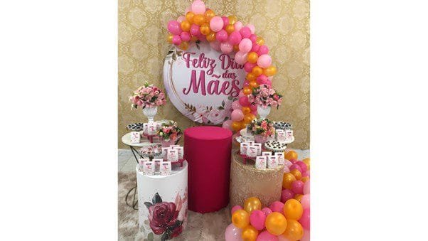 painel dia das maes com flores