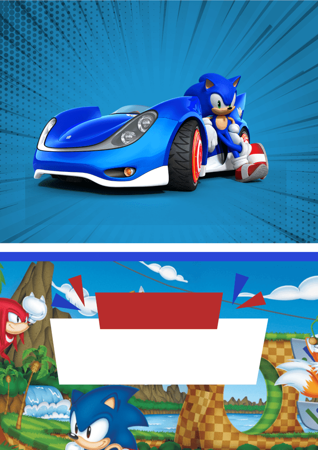 Capa de Caderno do Sonic Para Impressão