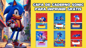 Capa de Caderno Sonic Para Imprimir