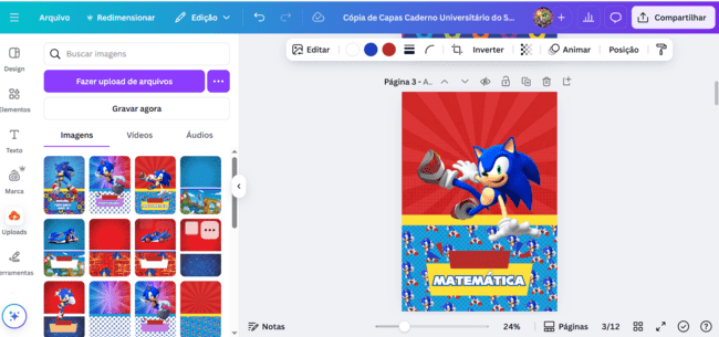  Capas de Caderno Sonic Para Escola