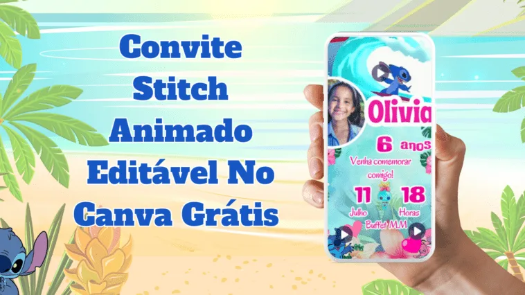 Convite Stitch Animado