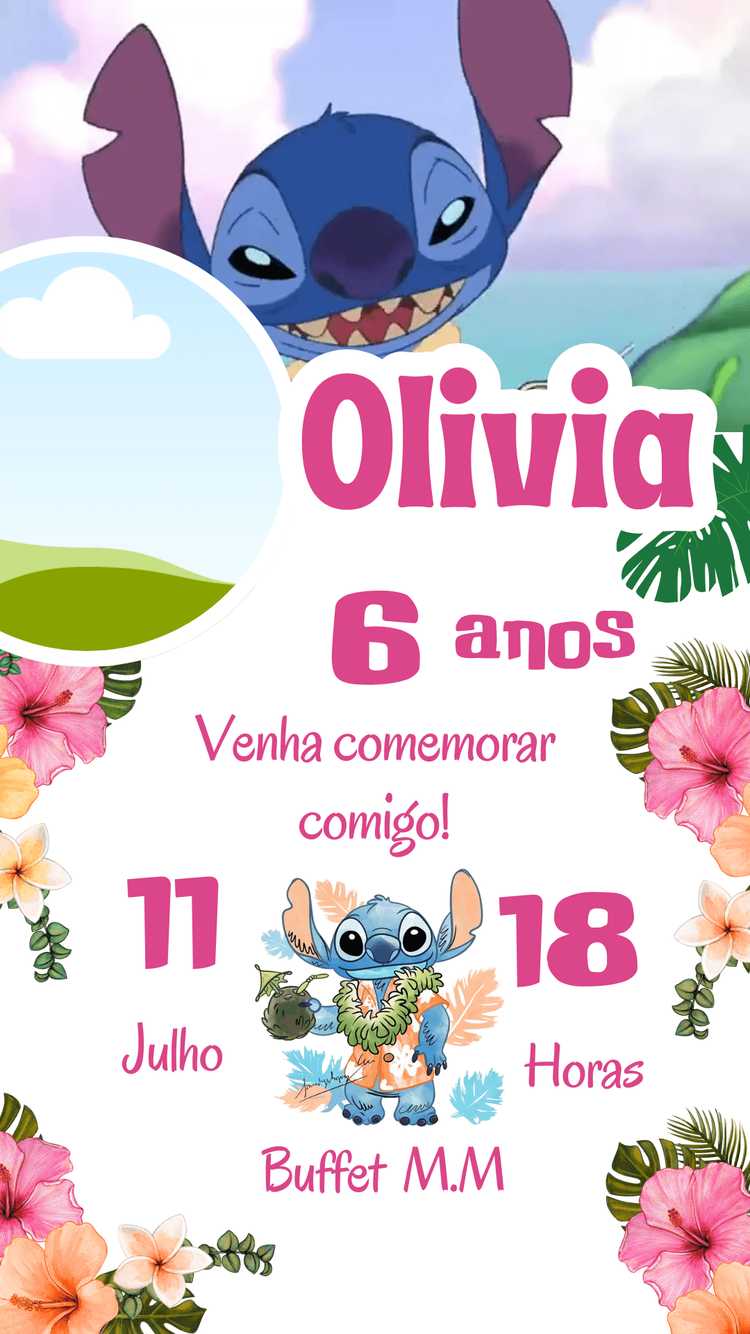 Convite Stitch Moderno