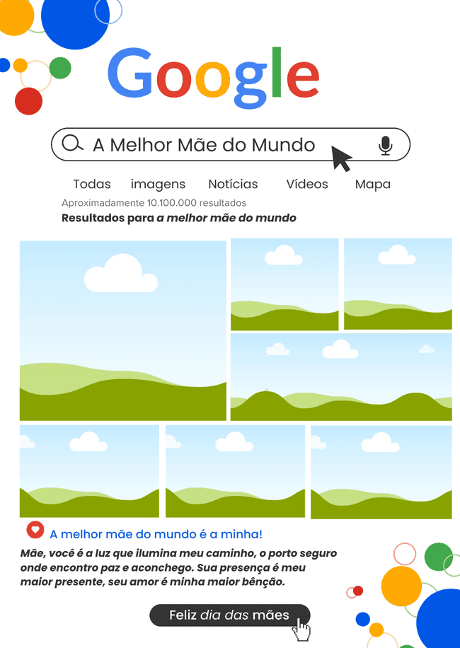 Visualização do modelo editável no Canva de cartão dia das mães criativo para imprimir em tamanho 105 x 148 mm. 