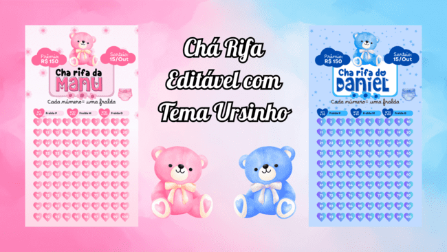 Chá Rifa Personalizado com o tema que você ama!
