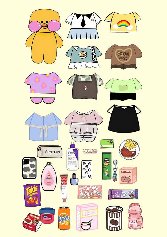 Roupas de Praia para o Paper Duck