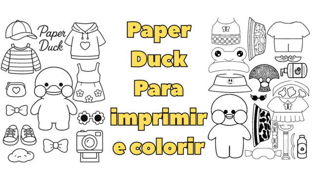 Transforme sua tarde em pura diversão com nossos paper duck para imprimir e colorir ! 🦆 Cada página é uma nova aventura, perfeita para criar looks únicos como paper duck pijama , paper duck roupas para imprimir e colorir , e muito mais. Baixe agora o paper duck para imprimir pdf e explore a criatividade!