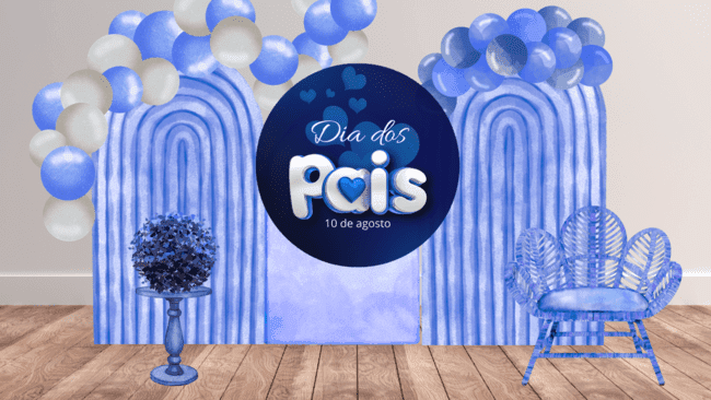 Painel para o Dia dos Pais com tamanhos ajustáveis e cores incríveis! Ideal para escolas e eventos afetivos. 