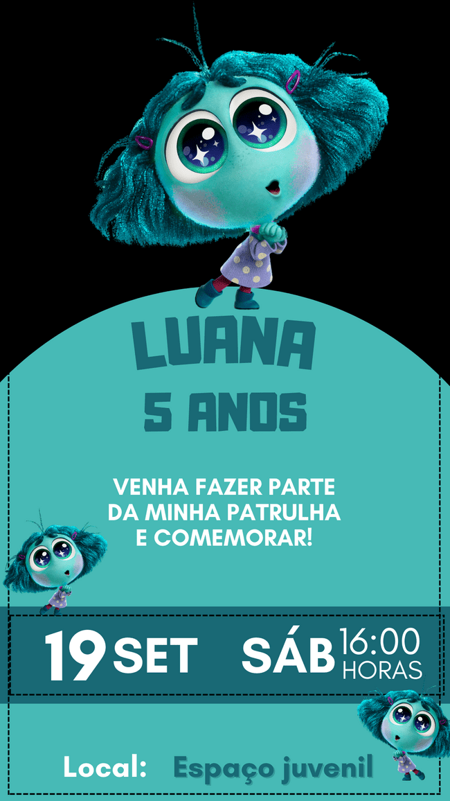 Convite editável no Canva – fácil de personalizar com nome e idade.
