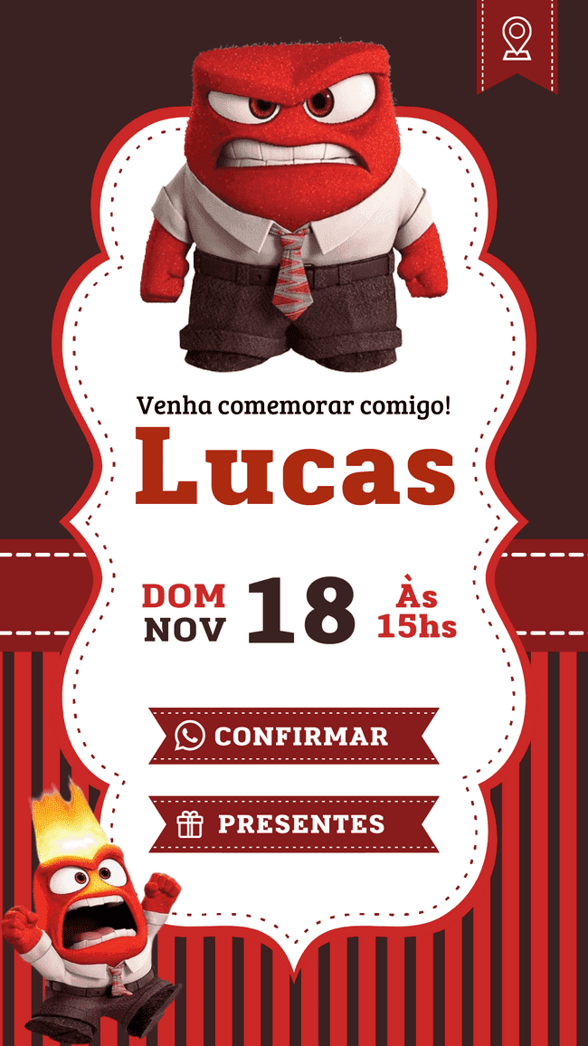 Um convite cheio de cores e alegria para o aniversário mais especial.