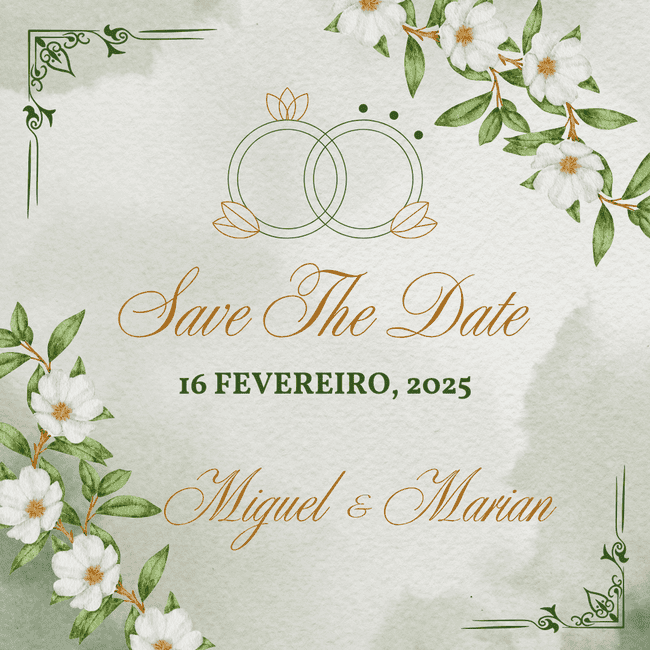 A melhor parte? Você pode personalizar cada detalhe deste save the date casamento modelo e deixar com a sua cara.