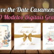 Começando a contagem regressiva! Um save the date casamento clássico e elegante para anunciar o seu grande dia.