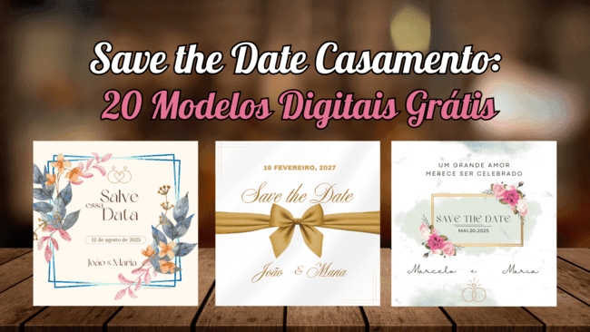 Começando a contagem regressiva! Um save the date casamento clássico e elegante para anunciar o seu grande dia. 