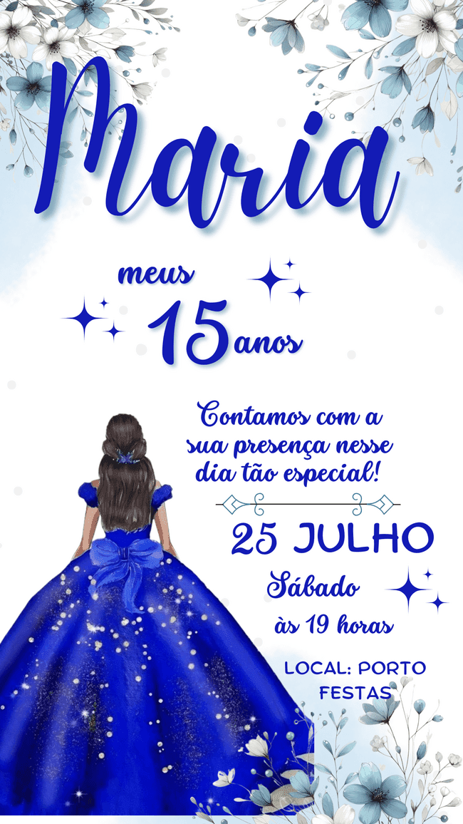 "Este convite de 15 anos é o primeiro passo para o seu sonho. Baixe nosso modelo de convite de aniversário de 15 anos e comece a planejar!"