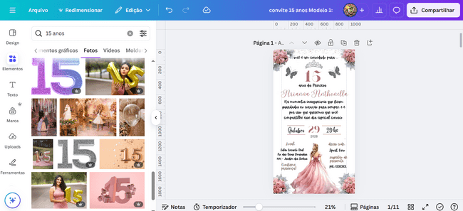 "Surpreenda a todos com este magnífico convite de aniversario de 15 anos em tons de azul royal. O glamour que sua festa merece.