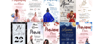 "Um convite de aniversário 15 anos que é uma verdadeira obra de arte. Inspire-se no tema 'Noite Estrelada' para uma festa inesquecível."