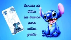 Convite Stitch para editar gratis