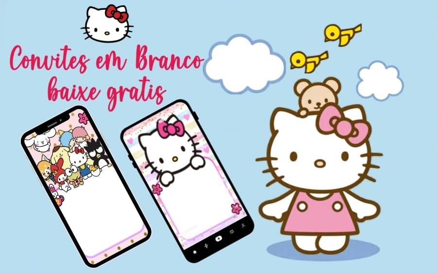 Convite Hello Kitty para Editar Grátis: 10 Modelos para Baixar 1 capabannerhellokitty